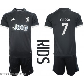 Juventus Federico Chiesa #7 Replika Tredje Tröja Barn 2023-24 Kortärmad (+ Korta byxor)